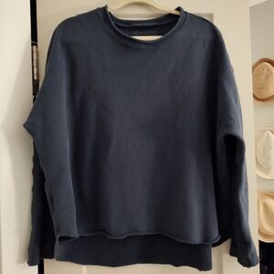 Frank and Eileen ANNA capelet sweatshirt, size M, navy blue, like new